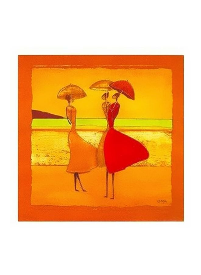 بوستر حائط للتزيين أحمر/أصفر/برتقالي 50x50سم