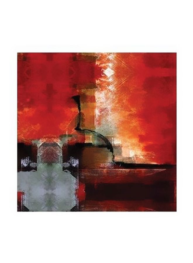 بوستر حائط للتزيين أحمر/ أبيض/ أسود 15x15سم