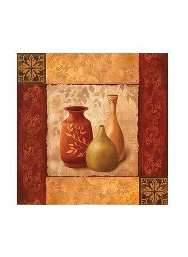 Decorative Wall Poster Brown/Yellow/Beige 23x23cm