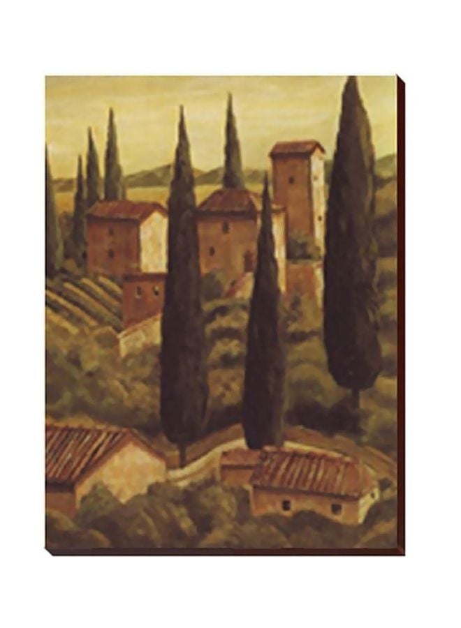 فوتو بلوك لوحة جدارية لتزيين الحائط مع إطار أخضر/ بني/ بيج 40x60سم