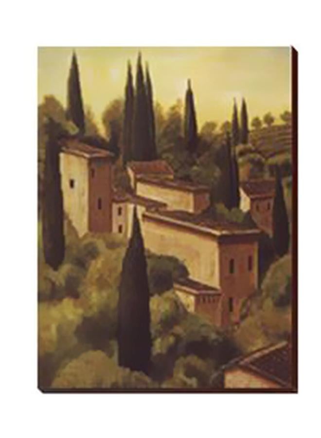 PHOTOBLOCK Decorative Wall Painting Green/Brown 34x55cm