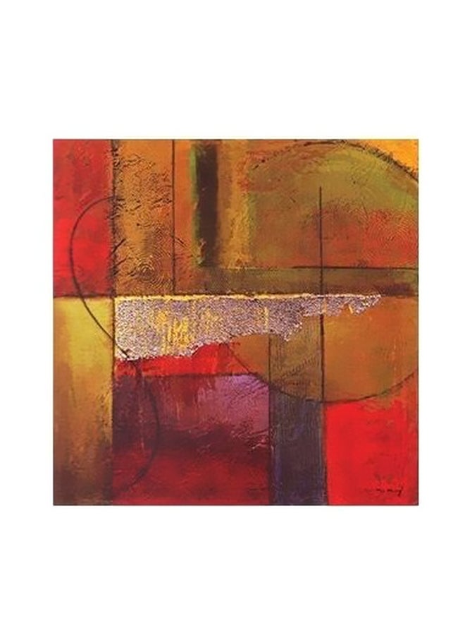 بوستر حائط للتزيين أحمر/بني/أصفر 15x15سم