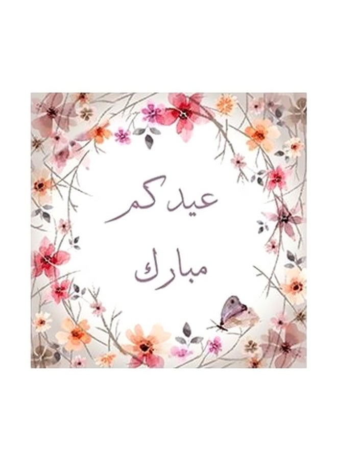 PHOTOBLOCK Decorative Wall Poster White/Pink/Red 15x15cm