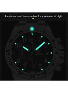 Generic men Date Display Water Resistant Mechanical Chronograph Wrist Watch 3872  - Image 4