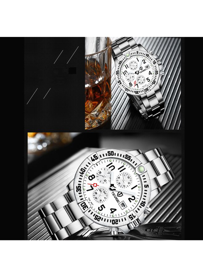 Generic Men's Date Display Water Resistant Mechanical Chronograph Wrist Watch 3872  - Image 5
