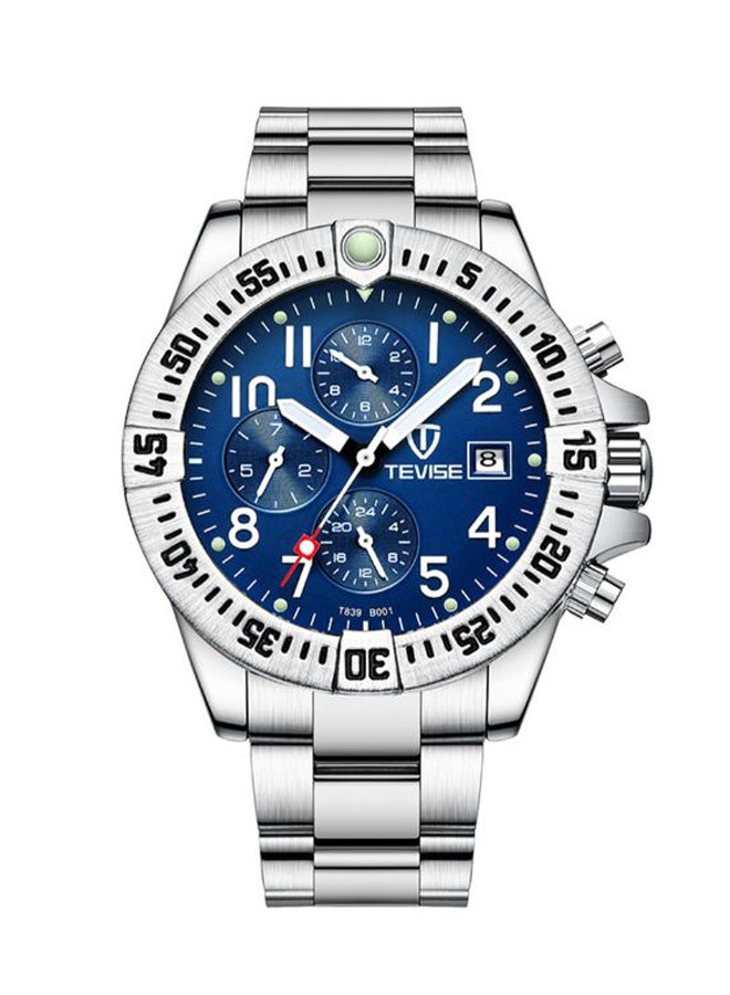 Generic men Date Display Water Resistant Mechanical Chronograph Wrist Watch 3872  - Image 1