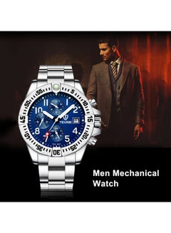 Generic men Date Display Water Resistant Mechanical Chronograph Wrist Watch 3872  - Image 2