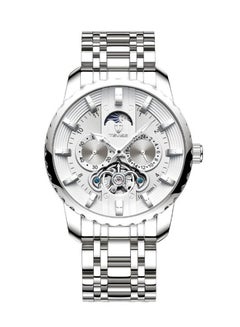 Tevise men Water Resistant Stainless Steel Mechanical Chronograph Wrist Watch 3866 - 44 mm - Silver 