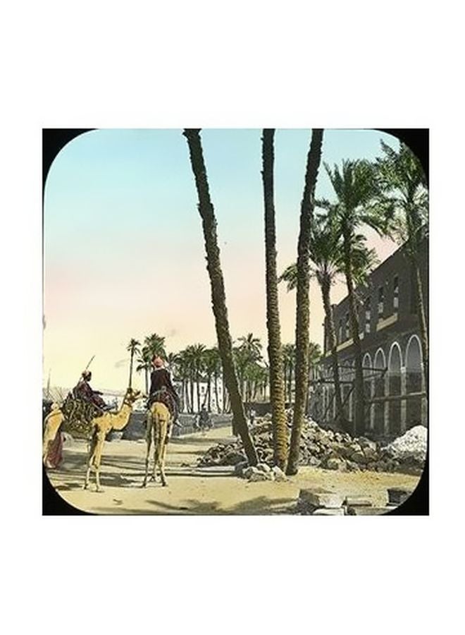 PHOTOBLOCK Decorative Wall Poster Blue/White/Green 15x15cm