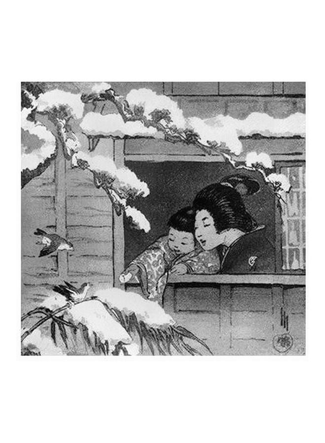 بوستر حائط للتزيين رمادي / أبيض / أسود 15x15سم