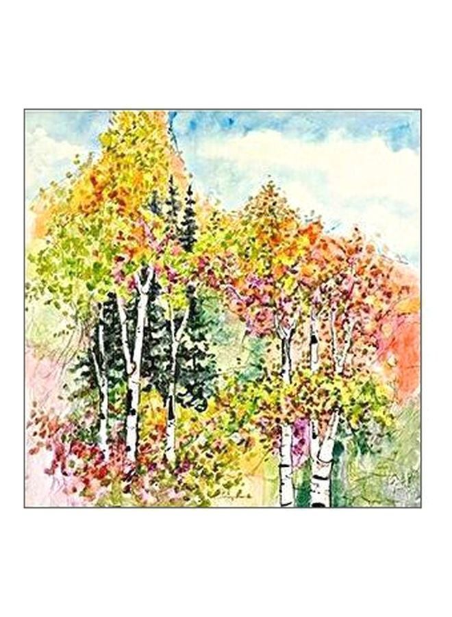 PHOTOBLOCK Decorative Wall Poster Green/Blue/White 15x15cm