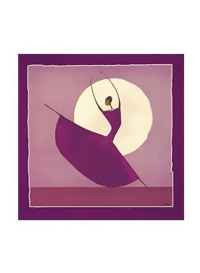 Decorative Wall Poster Purple/Brown/White 32x32cm