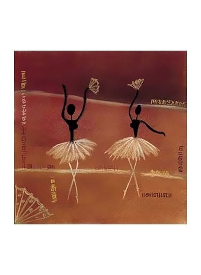 بوستر حائط للتزيين أبيض/بني/أحمر 23x23سم