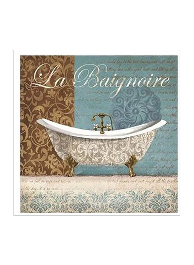 PHOTOBLOCK Decorative Wall Poster Blue/White/Brown 23x23cm