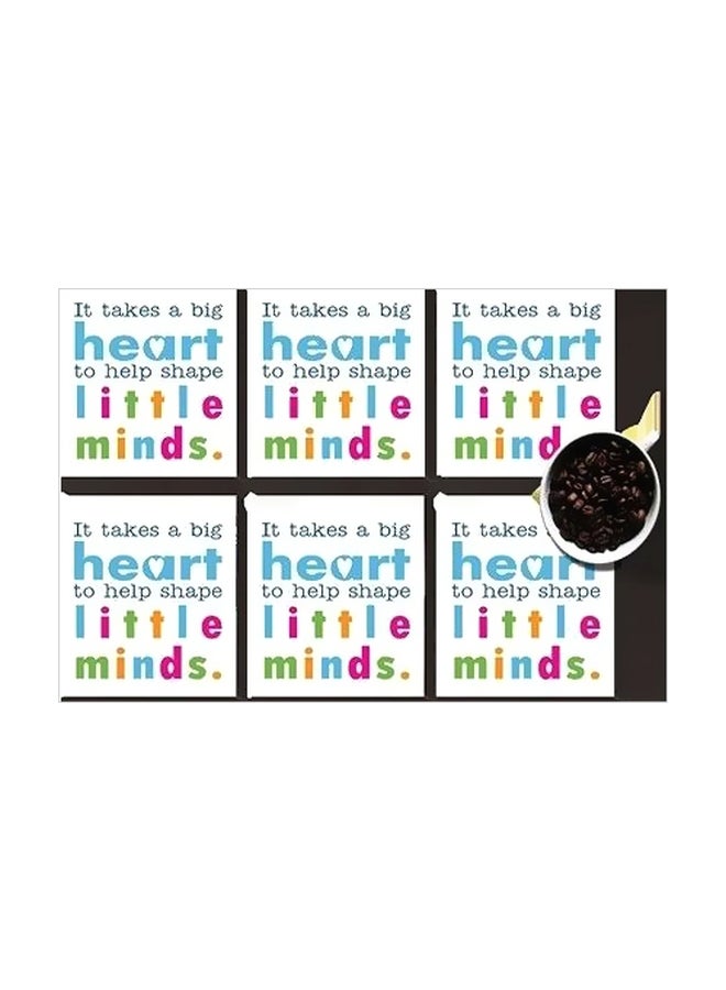 طقم قاعدة الأكواب 6 قطع متعدد الألوان 7x7سم