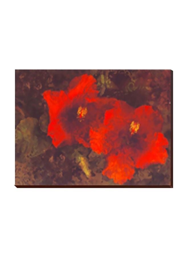 فوتو بلوك بوستر حائط للتزيين أحمر/بني 34x24سم