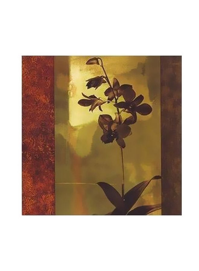 لوحة جدارية لتزيين الحائط مع إطار ذهب / بني 23x23سم