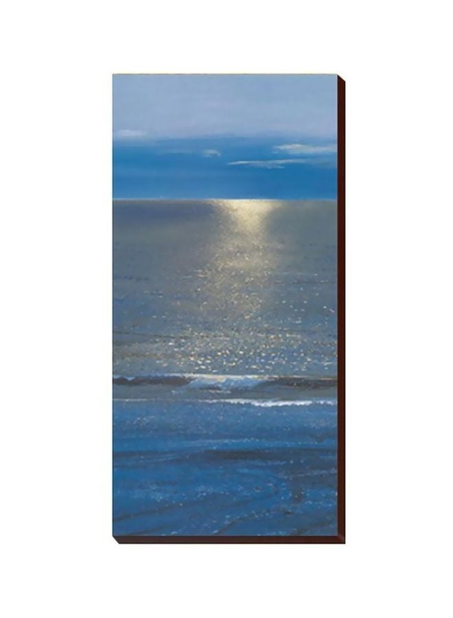 Decorative Wall Painting With Frame Blue/Yellow 34x55cm