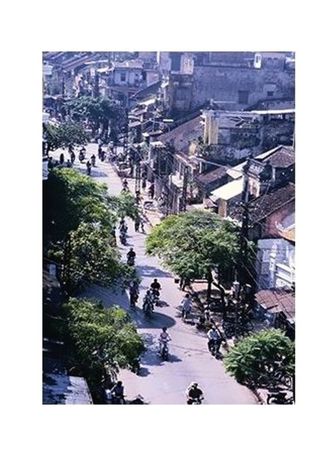 PHOTOBLOCK Decorative Wall Poster Orange/Blue 45x31cm