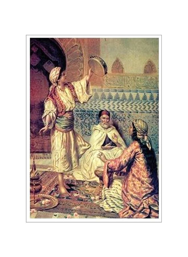 بوستر حائط للتزيين رمادي / أبيض 45x31سم