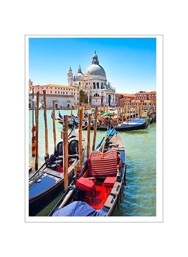 Decorative Wall Poster Blue/White 60x40cm