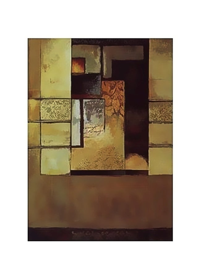 Decorative Wall Poster White/Red/Yellow 45x31cm