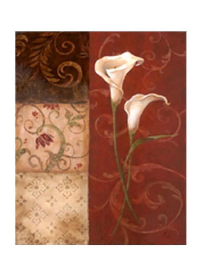 Decorative Painting With Frame Red/White/Green 24x24cm