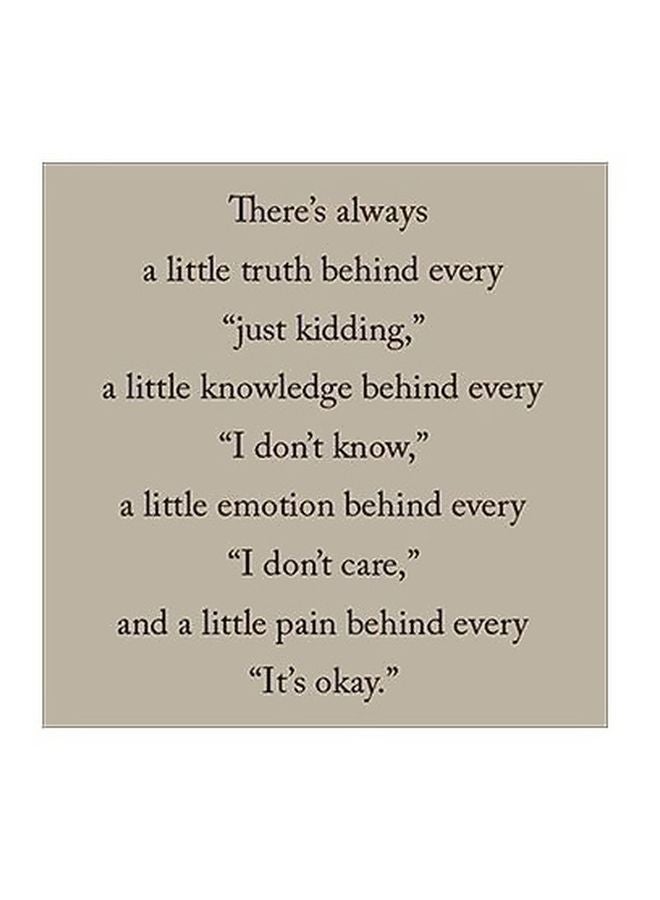 PHOTOBLOCK Decorative Wall Poster Beige/Black 32x32cm