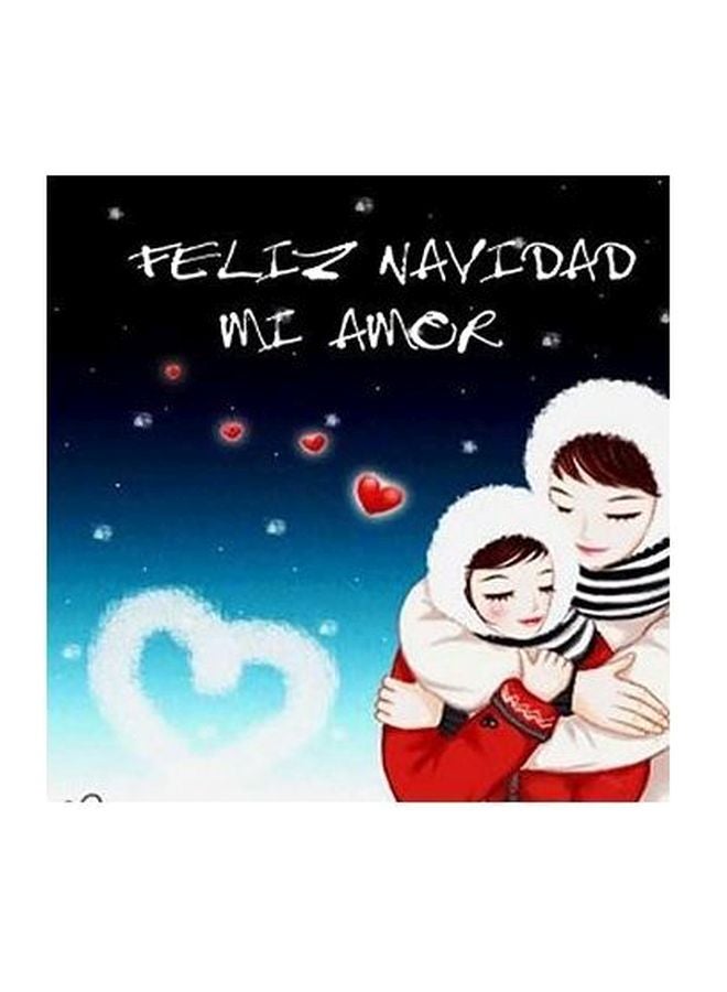 PHOTOBLOCK Decorative Wall Poster Black/White/Red 15×15cm