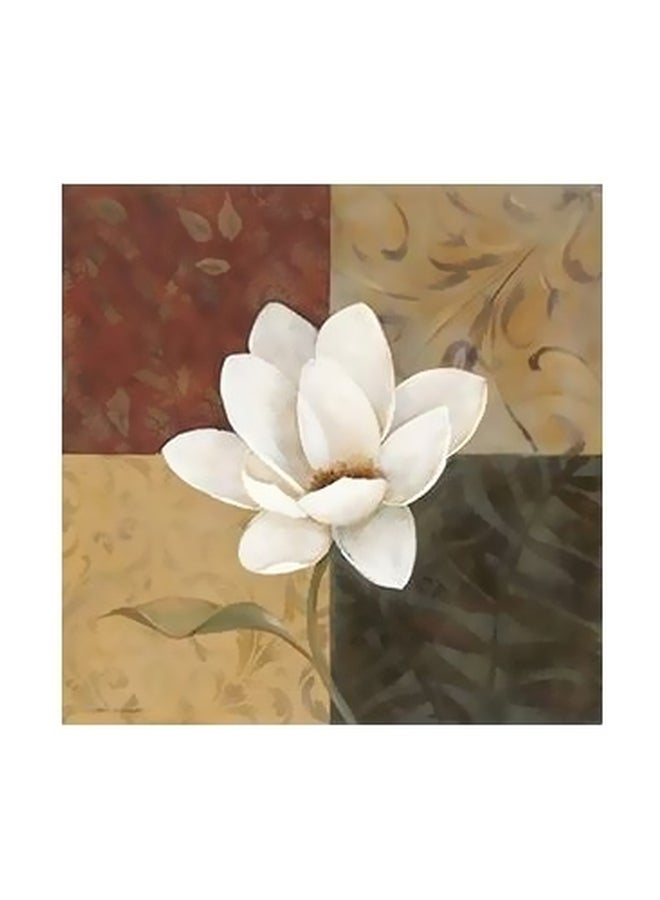 Decorative Wall Poster White/Yellow/Green 15x15cm