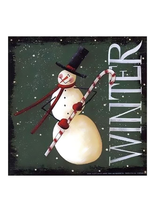 Decorative Wall Poster Grey/Red/White 15x15cm