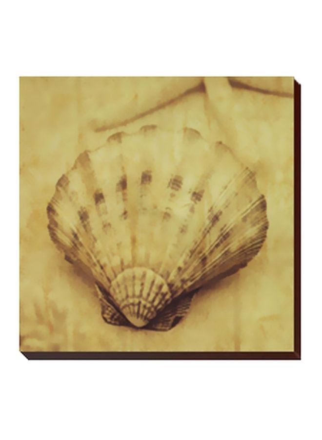 Decorative Wall Painting With Frame Beige 24x24cm