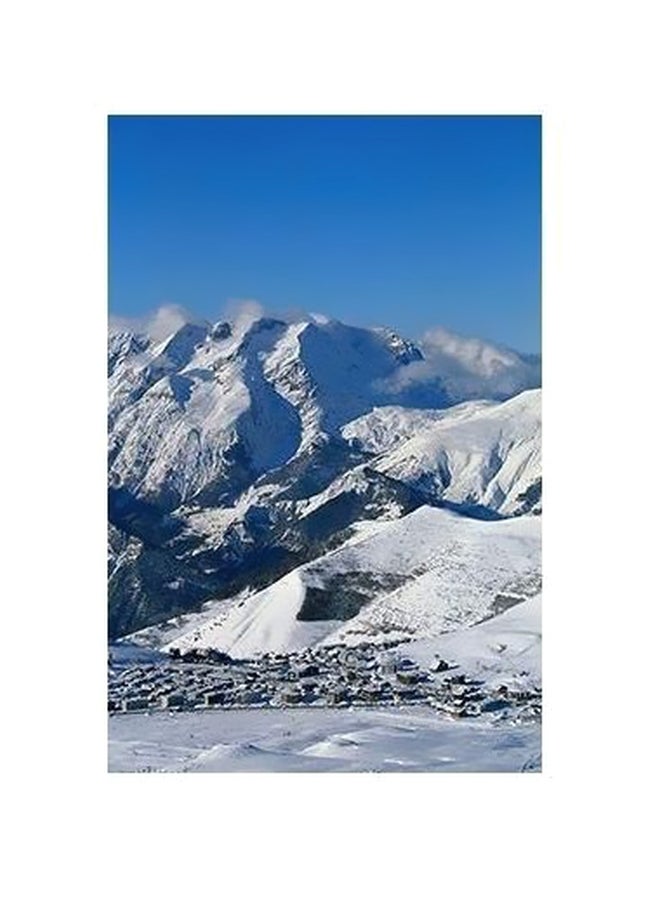 بوستر حائط للتزيين أبيض/أزرق 24x18سم