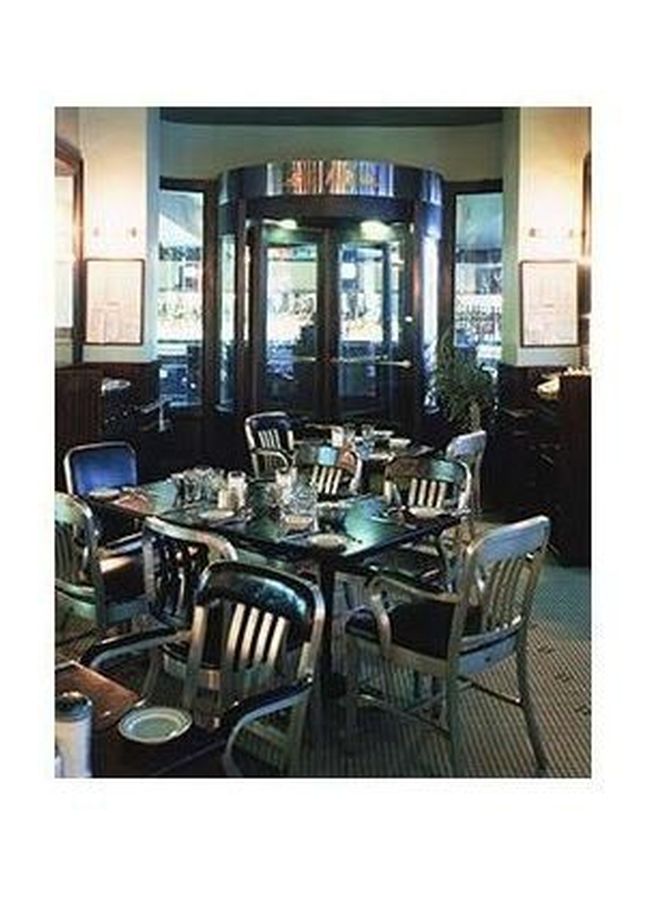 Decorative Wall Poster Silver/Black/White 24x18cm