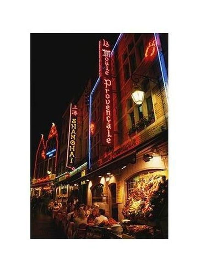 PHOTOBLOCK Decorative Wall Poster Black/Red/Yellow 24x18cm