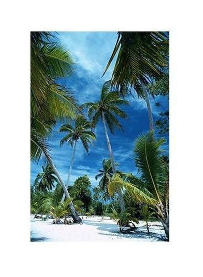 PHOTOBLOCK Decorative Wall Poster Blue/Green/White 24x18cm