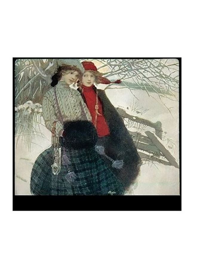 بوستر حائط للتزيين رمادي/ أحمر/ أبيض 50x50سم