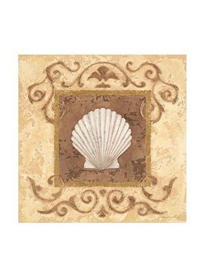 بوستر حائط للتزيين أبيض/بني/بيج 50x50سم