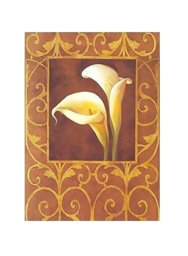 Decorative Wall Poster Beige/Brown/White 34x24cm