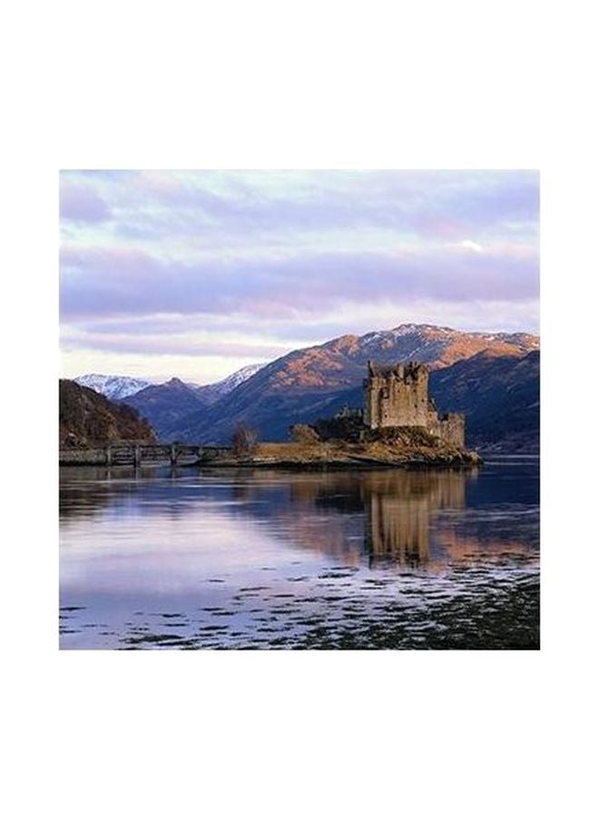 Decorative Printed Wall Poster Lavender/Brown/Black 32x32cm