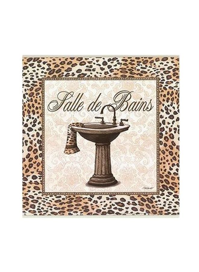Decorative Printed Wall Poster Brown/Beige 23x23cm