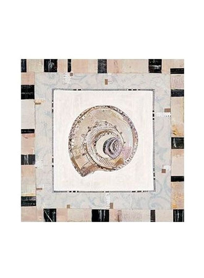 Decorative Printed Wall Poster Beige/Black 50x50cm
