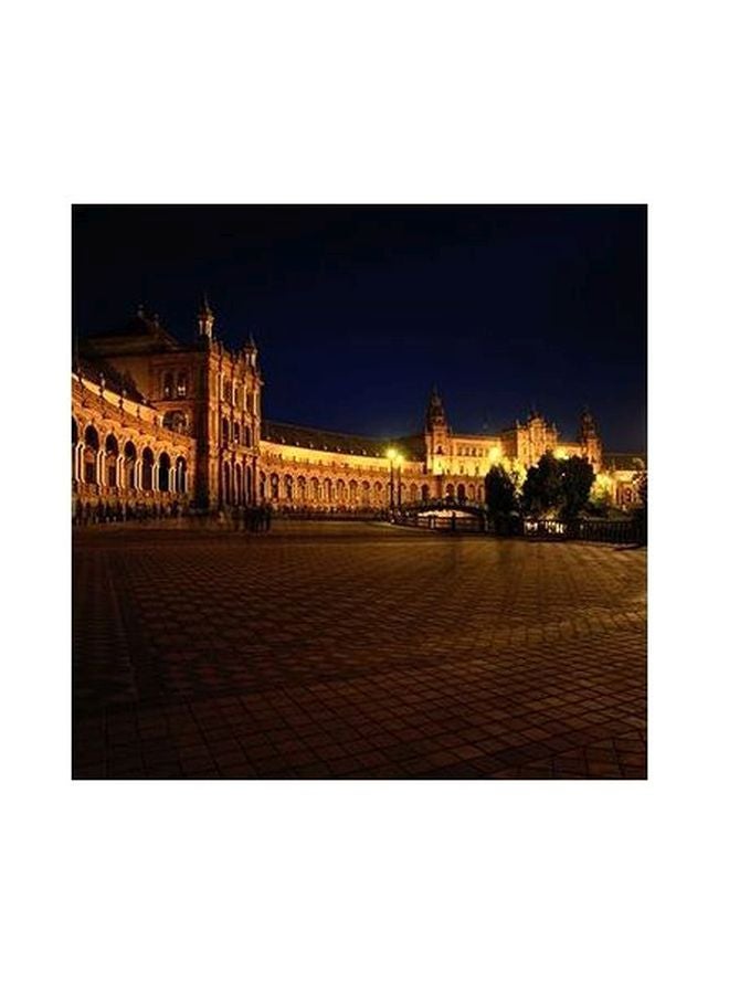 Decorative Wall Poster Gold/Blue/Black 23x23cm