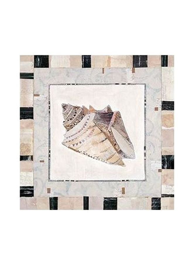 Decorative Printed Wall Poster Beige/Black 23x23cm