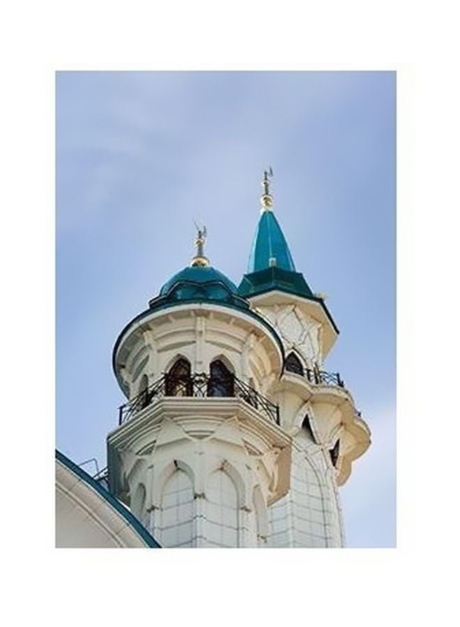 PHOTOBLOCK Decorative Wall Poster Blue/White 34x24cm