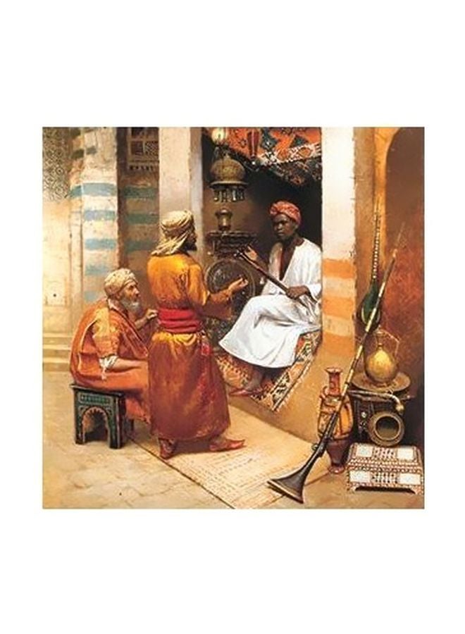 PHOTOBLOCK Decorative Wall Poster White/Gold/Black 32x32cm