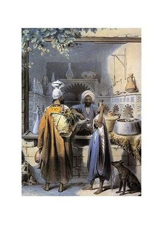 فوتو بلوك بوستر حائط للتزيين أبيض/بيج/بني 34 x24سم