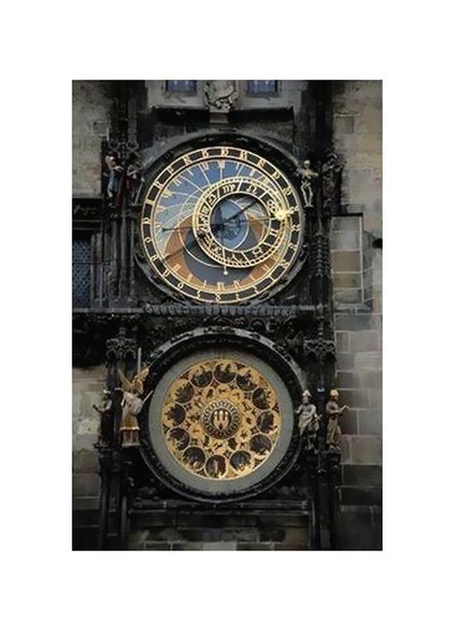 Decorative Wall Poster Black/Gold 24x18cm