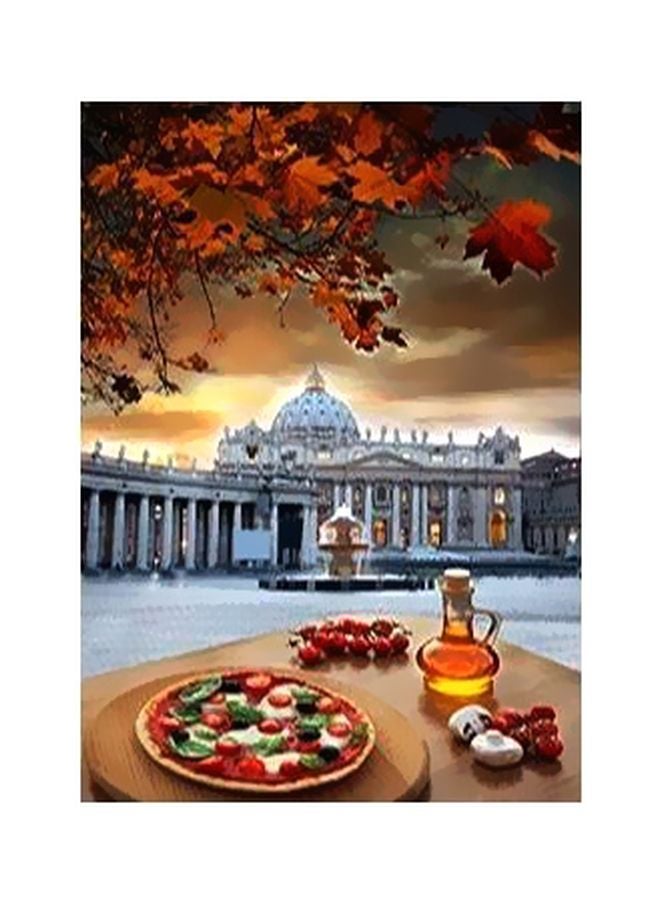 فوتو بلوك بوستر جداري مطبوع للتزيين أبيض/أحمر/أخضر 34x24سم