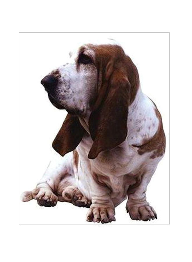 بوستر حائط للتزيين أبيض/بني 34x24سم